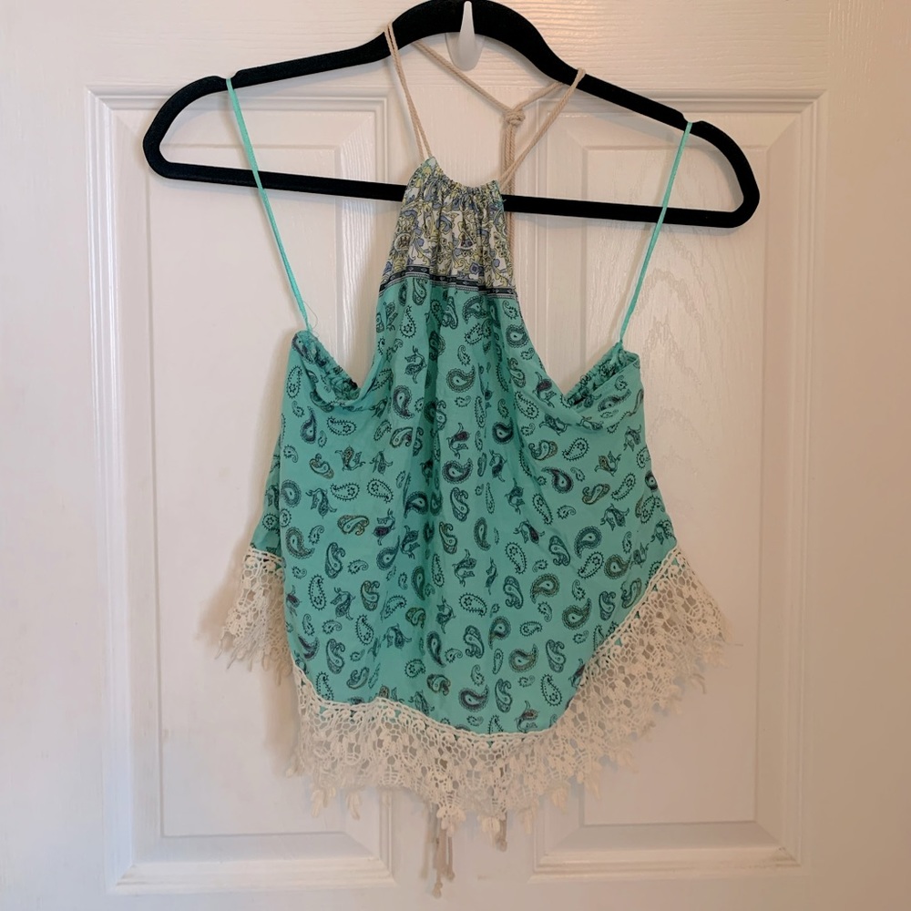 Paisley Open Back Halter